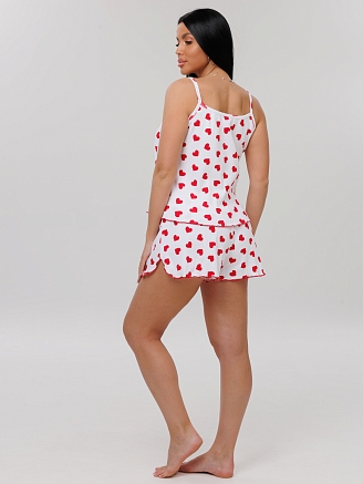 Женская пижама П-95(Каш) / Белый (сердечки)