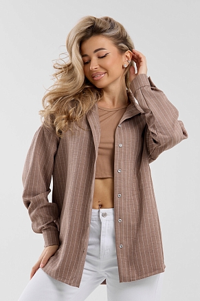 Женская рубашка 36987 / коричневый