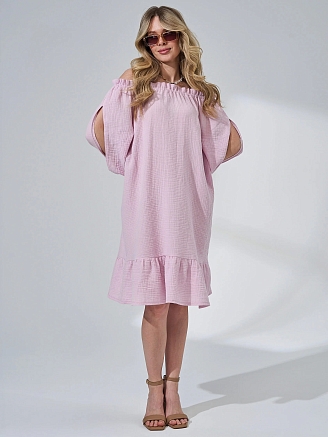 Женское платье "Романтика" 2474-Мус / Розовый