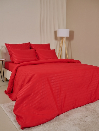 Пододеяльник микрофибра страйп / Красный
