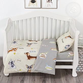 Постельное белье в кроватку поплин арт.922 Люси