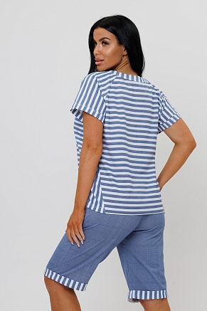 Женский костюм с бермудами 1968/1 / Синий