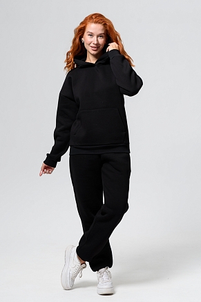 Женская толстовка 14428 оверсайз / черный