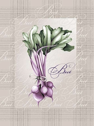 Набор вафельных полотенец 3 шт. / Овощная корзинка