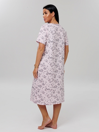 Женская сорочка Сор-90(К) / Пудровый (цветы)