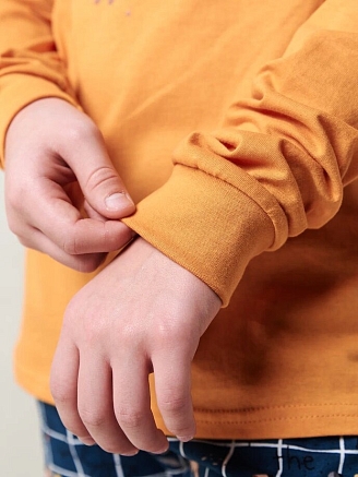 Детская пижама "Дрема" длинный рукав / Оранжевый