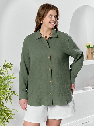 Женская рубашка Вуаль-6 / хаки