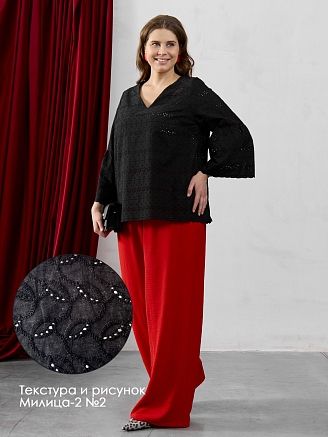 Женская блузка Милица-2 / чёрный-2