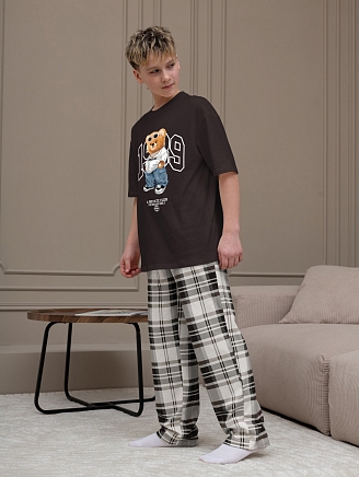 Детский костюм для мальчика Мишель-3 КМ-217 / коричневый