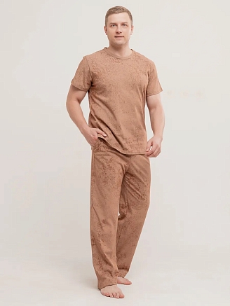 Мужская пижама "Туман" арт. мк1286бж / Бежевый