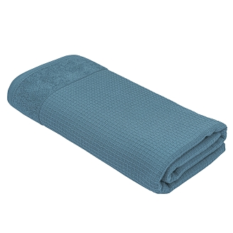 Махровое полотенце УЗБ Дабл м7736_09 / Аква