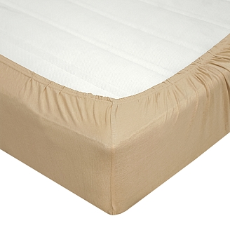 Простыня УЗБ трикотаж / бежевая