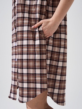 Женский халат "Комфорт" 2373-К / Коричневый