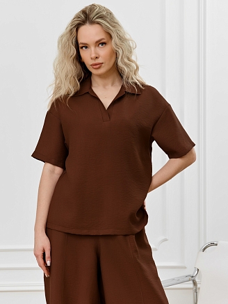 Женская блузка Ясмина-1 / коричневый