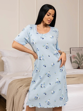 Женская сорочка мод.2130 / Голубой