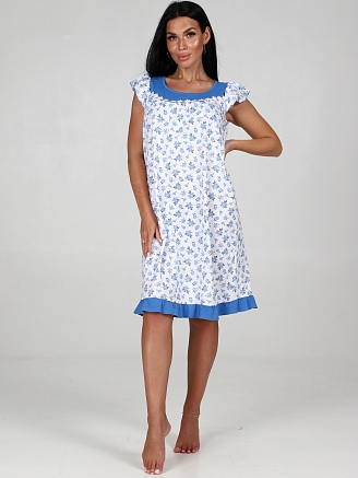 Женская сорочка БАБОЧКА НК-502 / Голубой