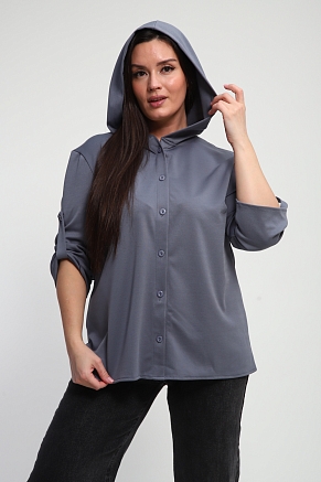 Женская рубашка 31987 / серый