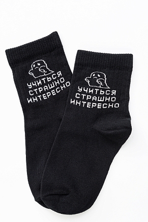 Носки женские стандарт Мчу на учебу (набор 3 пары) / черный