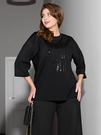 Женская футболка Майна-1 Ф-127 / чёрный