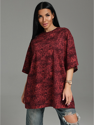 Женская футболка Ирбис / Бордо