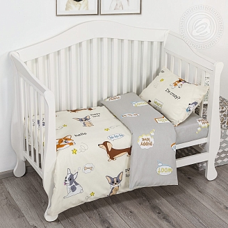 Постельное белье в кроватку поплин арт.922 Люси