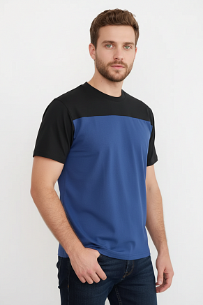 Мужская футболка 14482 / темно-синий+черный