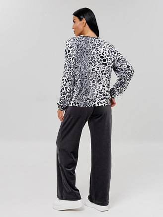 Женский костюм К-212 (В) / Серый (леопард)