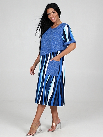 Женское платье Каприз ПлК-1544 / Голубая волна