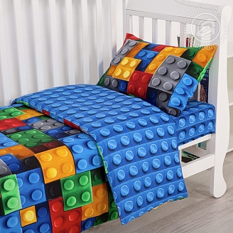 Постельное белье в кроватку бязь арт.130 Леголэнд