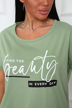 Женская футболка 29542 / оливка