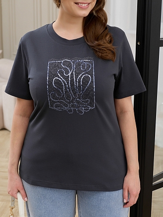 Женская футболка Соло-2 / антрацит