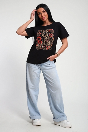 Женская футболка 85656 / черный