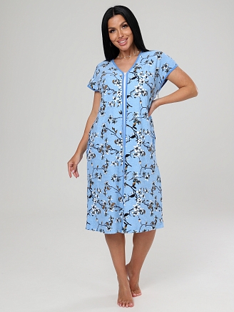 Женский халат ХМ-632 / Весна голубой