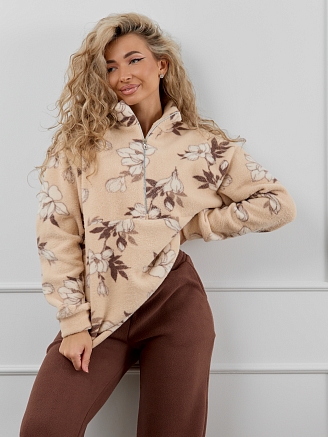 Женский костюм М-1014 / Цветок беж