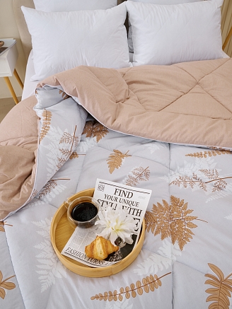 Одеяло всесезонное "Лебяжий пух" Уют / Лунный папоротник