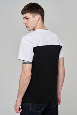 Мужская футболка 14482 / белый+черный
