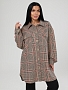Женский жакет МАКСИ ЖФ-53 / Клетка бежевый