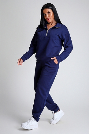 Женский костюм с брюками 32829 / темно-синий