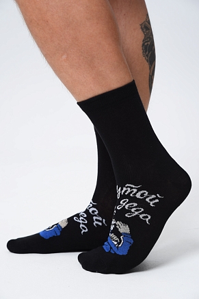 Мужские носки стандарт Деда крутой / черный