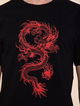 Мужская футболка Тату Дракона-4 2224 / Черный