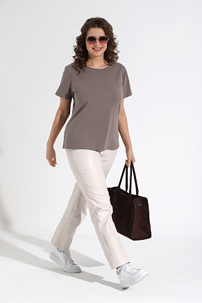 Женская футболка Базис-4 / тёмно-бежевый