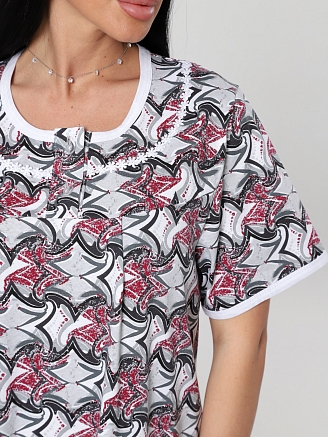 Женская ночная сорочка М-050 / Узоры