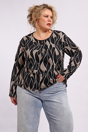 Женская туника 29021 / черно-белый