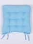 Комплект подушек на стул с завязками (бязь) 2 шт. / Ярко-голубой
