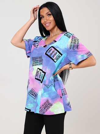 Женская туника ТК-562-ФУТ / Тай-дай