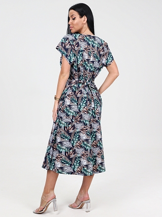 Женское платье Вера макси ПлК-340 / Серо-зеленый колос