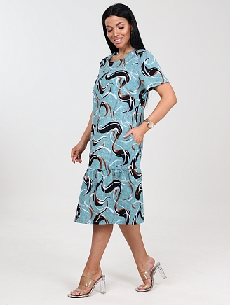 Женское платье АЛЕНА ПлК-2582 / Серпантин на ментоле