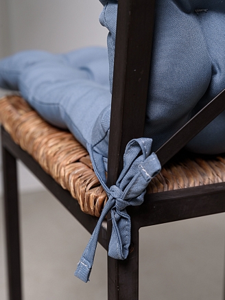 Подушка на стул со спинкой / Светло-серый