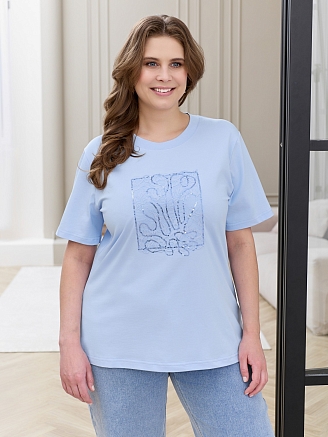 Женская футболка Соло-2 / голубой