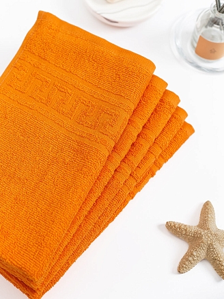 Полотенце махровое г/к Узбекистан 380 гр/м2 / 207-апельсиновый